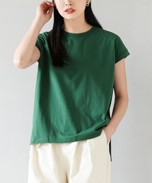 【汗が染みない シンプルTシャツ】 汗しみない Tシャツ［フレンチスリーブ］ 汗染み防止