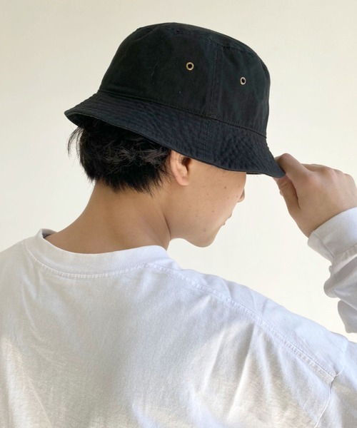 newhattan(ニューハッタン)の「【newhattan】 ニューハッタン バケットハット(ハット・メンズ・ホワイト/ブラック/チャコール/カーキ/ホワイト系その他/ネイビー/オリーブ/ライトブルー/ダークブルー/ブラック系その他/ブラック系その他2・S/M/L/XL)」の4枚目の写真