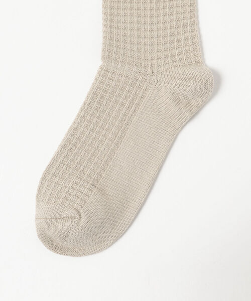 B:MING by BEAMS（ビーミングバイビームス）の「UNIVERSAL OVERALL / ワッフル ソックス（ソックス/靴下・レディース・ブラック/グレー/オフホワイト/レッド/ブラウン系その他・23-25cm）」の9枚目の写真