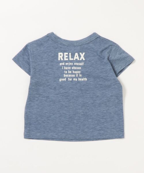 DILASH（ディラッシュ）の「シンプルロゴTシャツ（Tシャツ/カットソー・キッズ・ブルー/チャコール/カーキ・100/130/150/80/110/140/120/90）」の5枚目の写真