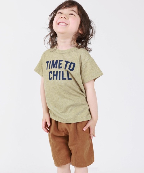 DILASH（ディラッシュ）の「シンプルロゴTシャツ（Tシャツ/カットソー・キッズ・ブルー/チャコール/カーキ・100/130/150/80/110/140/120/90）」の9枚目の写真