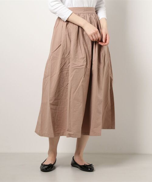 Samansa Mos2（サマンサ モスモス）の「タックフレアスカート（スカート・レディース・ベージュ/チャコール/キナリ/カーキ・ﾌﾘ-）」の10枚目の写真