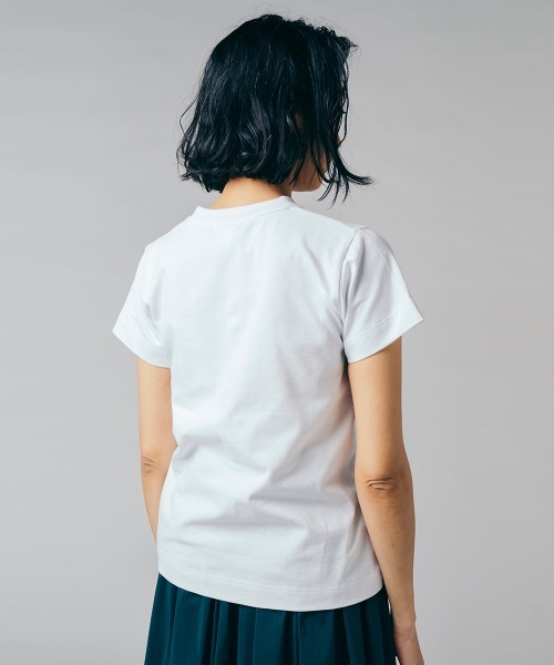 DOUBLE STANDARD CLOTHING(ダブルスタンダードクロージング)の「1/32綿天竺 Tシャツ(Tシャツ/カットソー・レディース・ブラック/オフホワイト・FREE)」の9枚目の写真