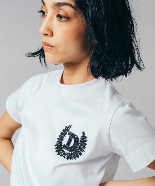 DOUBLE STANDARD CLOTHING(ダブルスタンダードクロージング)の「1/32綿天竺 Tシャツ(Tシャツ/カットソー・レディース・ブラック/オフホワイト・FREE)」の3枚目の写真
