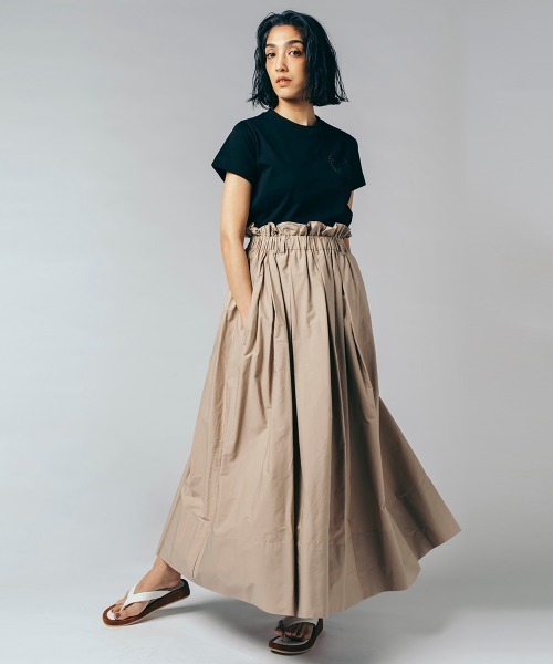 DOUBLE STANDARD CLOTHING(ダブルスタンダードクロージング)の「1/32綿天竺 Tシャツ(Tシャツ/カットソー・レディース・ブラック/オフホワイト・FREE)」の6枚目の写真