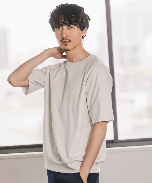 GLOBAL WORK（グローバルワーク）の「ライトウエイトスウェットクルー/941491（スウェット・メンズ・サックスブルー/ダークグレー/ホワイト系その他2/ベージュ系その他3・SMALL/MEDIUM/LARGE/X-LARGE）」の3枚目の写真