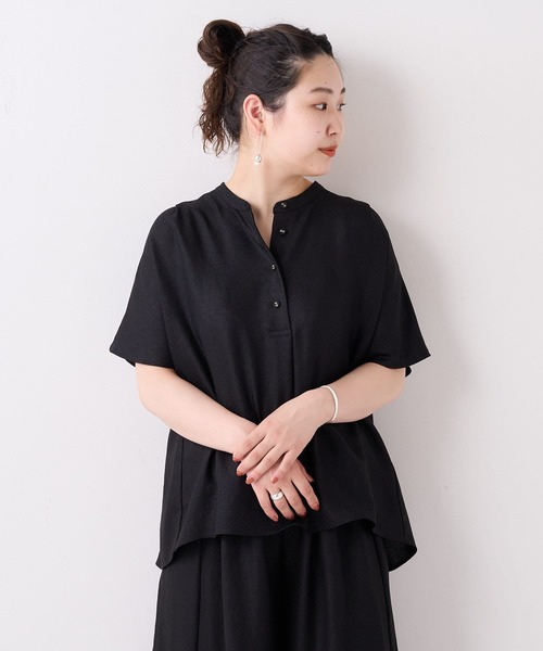 BEARDSLEY（ビアズリー）の「麻調合繊ブラウス（シャツ/ブラウス