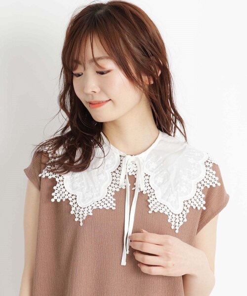 grove（グローブ）の「アソートレースつけ襟（その他・レディース・アイボリー/オフホワイト・02）」の7枚目の写真