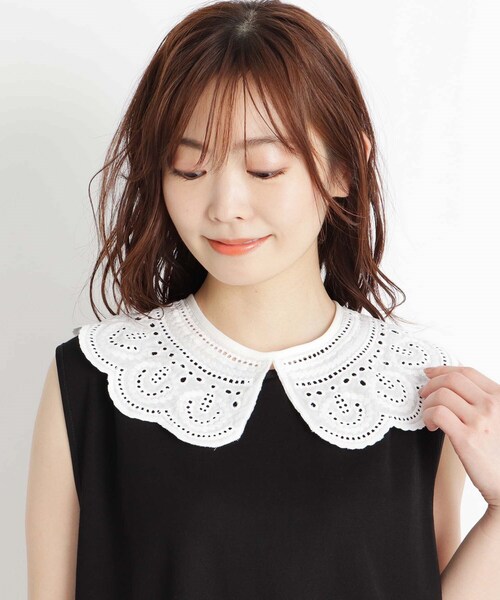 grove（グローブ）の「アソートレースつけ襟（その他・レディース・アイボリー/オフホワイト・02）」の4枚目の写真