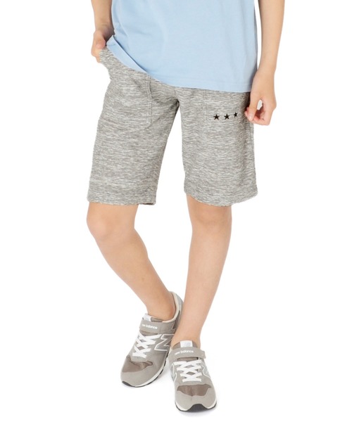 GLAZOS（グラソス）の「パイル・刺繍入りハーフパンツ（その他パンツ・キッズ・チャコールグレー/グレー/ネイビー・150cm/140cm/170cm/130cm/160cm）」の2枚目の写真