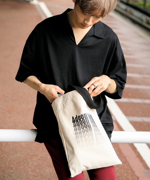 Adoon plain（アドーンプレーン）の「【Adoon plain】ロゴトートバッグ（トートバッグ・メンズ・オフホワイト・FREE）」の7枚目の写真