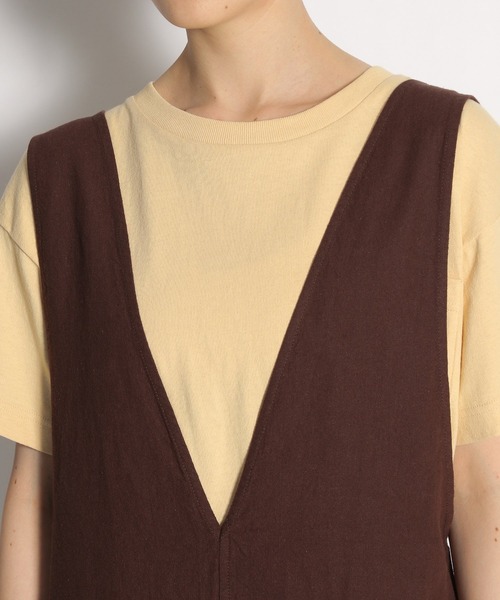 niko and...（ニコアンド）の「V開きサロペット（サロペット/オーバーオール・レディース・ブラック/ブラウン/カーキ・MEDIUM/LARGE）」の11枚目の写真