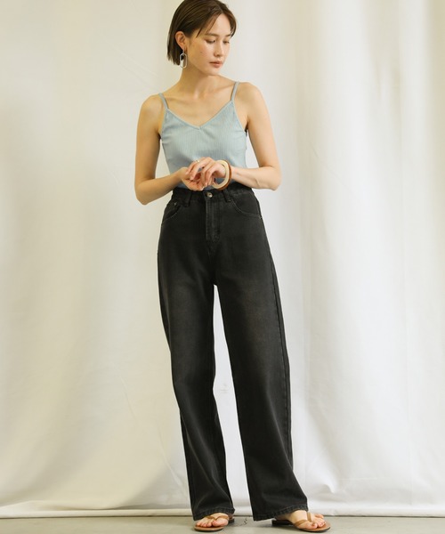 select MOCA（セレクトモカ）の「2021 SS バックラウンドリブキャミソール（キャミソール・レディース・ホワイト/ブラック/ベージュ/サックスブルー/モスグリーン・FREE）」の18枚目の写真