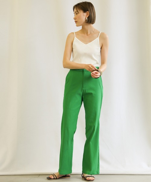 select MOCA（セレクトモカ）の「2021 SS バックラウンドリブキャミソール（キャミソール・レディース・ホワイト/ブラック/ベージュ/サックスブルー/モスグリーン・FREE）」の22枚目の写真