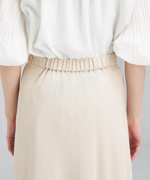 green label relaxing（グリーンレーベルリラクシング）の「FFC リネンライク メッシュ スカート（スカート・レディース・ベージュ/ナチュラル/コバルトブルー・38/36）」の12枚目の写真