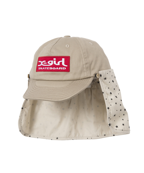 X-girl Stages（エックスガールステージス）の「SUNSHADE CAP（キャップ・キッズ・ベージュ/レッド/ネイビー・MEDIUM/SMALL）」の2枚目の写真