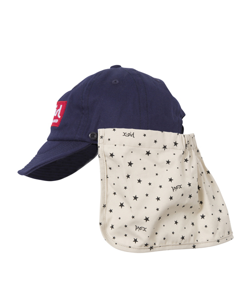 X-girl Stages（エックスガールステージス）の「SUNSHADE CAP（キャップ・キッズ・ベージュ/レッド/ネイビー・MEDIUM/SMALL）」の4枚目の写真