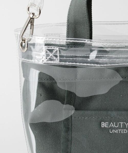 BEAUTY&YOUTH UNITED ARROWS(ビューティーアンドユースユナイテッドアローズ)の「BY キャンバス PVCカバーロゴトートバッグ-3WAY- ◆(ショルダーバッグ・レディース・ナチュラル/ダークグリーン・FREE)」の9枚目の写真