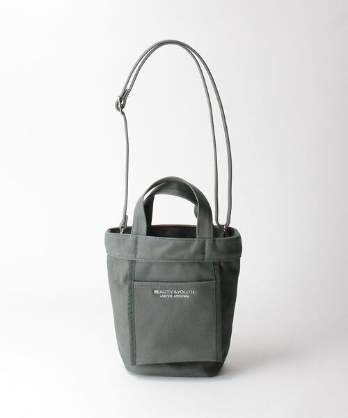 BEAUTY&YOUTH UNITED ARROWS(ビューティーアンドユースユナイテッドアローズ)の「BY キャンバス PVCカバーロゴトートバッグ-3WAY- ◆(ショルダーバッグ・レディース・ナチュラル/ダークグリーン・FREE)」の20枚目の写真