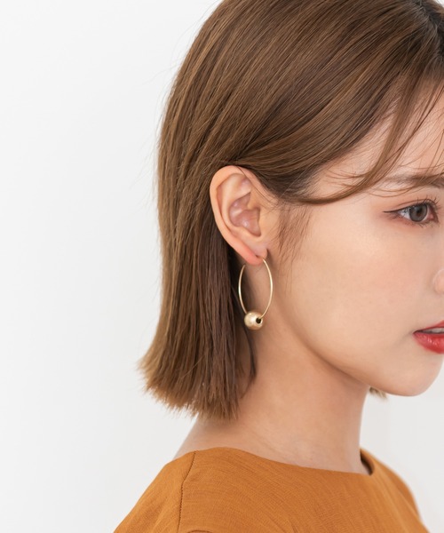 UNE MANSION（ユヌマンション）の「リングボールピアス（ピアス（両耳用）・レディース・シルバー/ゴールド・ONE SIZE）」の14枚目の写真