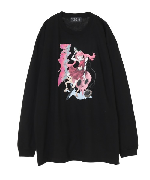 ROMPUS（ロンパース）の「【ROMPUS×JUN INAGAWA】ROMPUSちゃんは長袖で明日も行く（Tシャツ/カットソー・レディース・ブラック/ネイビー/オフホワイト・2）」の3枚目の写真