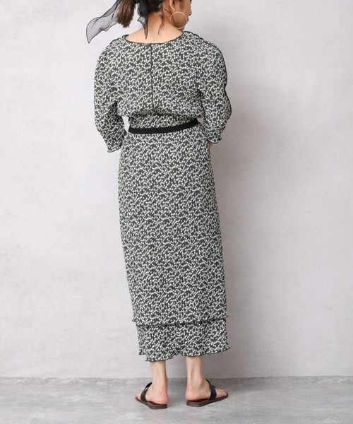 ap retro（アプレトロ）の「クリンクル加工ティアードナロースカート（スカート・レディース・ブラック/グリーン/アイボリー・FREE）」の14枚目の写真