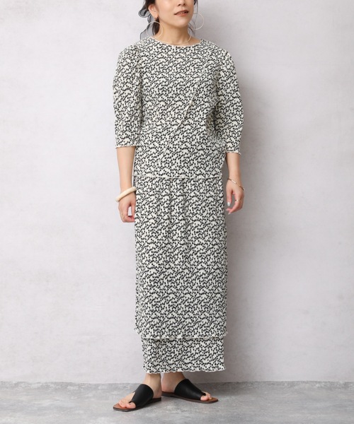 ap retro（アプレトロ）の「クリンクル加工ティアードナロースカート（スカート・レディース・ブラック/グリーン/アイボリー・FREE）」の22枚目の写真