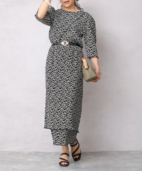 ap retro（アプレトロ）の「クリンクル加工ティアードナロースカート（スカート・レディース・ブラック/グリーン/アイボリー・FREE）」の6枚目の写真