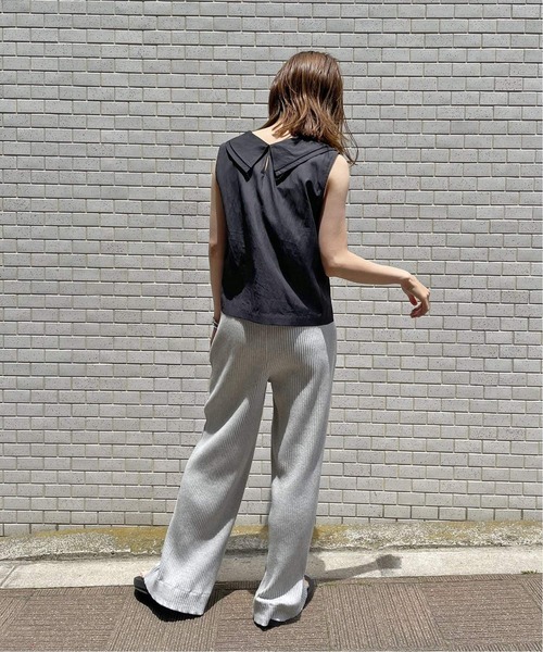 FRAMeWORK(フレームワーク)の「襟付きノースリーブブラウス◆(シャツ/ブラウス・レディース・ホワイト/ブラック・FREE)」の5枚目の写真