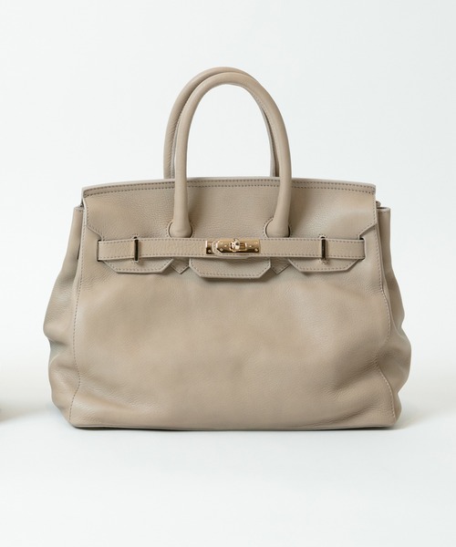 PAOLA NUTTI  （パオラヌッティ）の「【PAOLA NUTTI(パオラヌッティ)】FLAP TOTE（トートバッグ・レディース・ブラック/グレイッシュベージュ・2）」の4枚目の写真