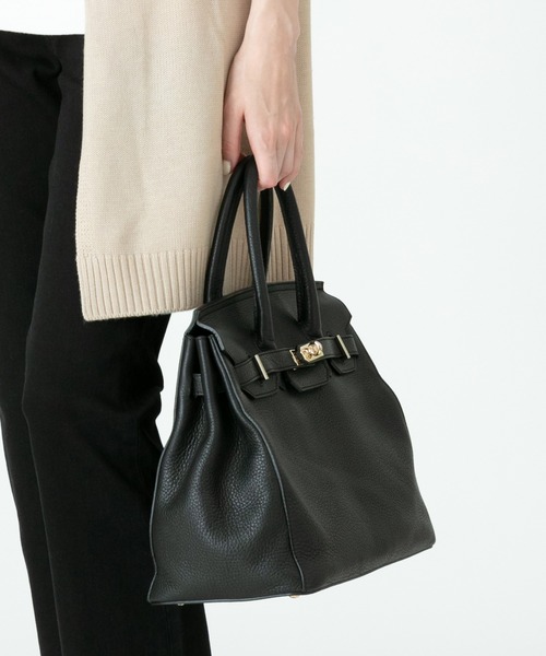 PAOLA NUTTI  （パオラヌッティ）の「【PAOLA NUTTI(パオラヌッティ)】FLAP TOTE（トートバッグ・レディース・ブラック/グレイッシュベージュ・2）」の6枚目の写真