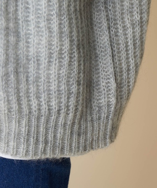 MADEMOISELLE ROPE'（マドモアゼル ロペ）の「KIDモヘアVネックニットカーディガン（カーディガン/ボレロ・レディース・グレー/パープル・38）」の18枚目の写真