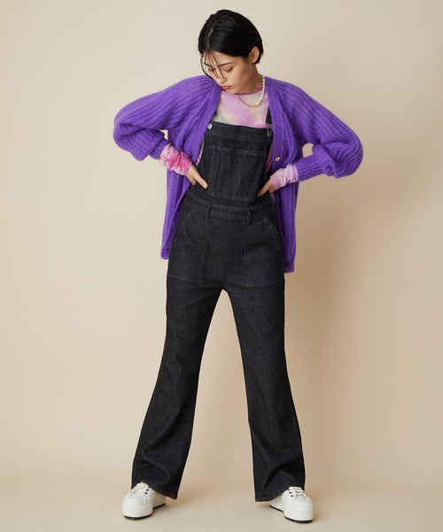 MADEMOISELLE ROPE'（マドモアゼル ロペ）の「KIDモヘアVネックニットカーディガン（カーディガン/ボレロ・レディース・グレー/パープル・38）」の14枚目の写真