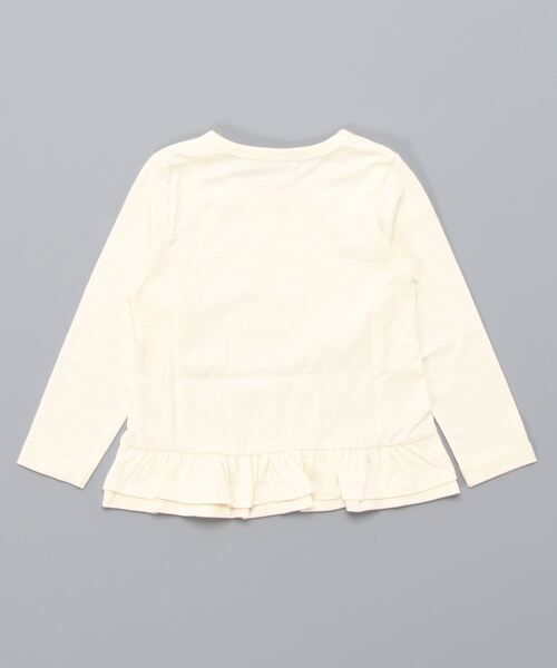 KP（ケーピー）の「【TioTio抗ウィルス加工】リボンアップリケとロゴプリントの天竺長袖Tシャツ(100-130cm)（Tシャツ/カットソー・キッズ・オフホワイト/ラベンダー・110cm/120cm/130cm/100cm）」の8枚目の写真