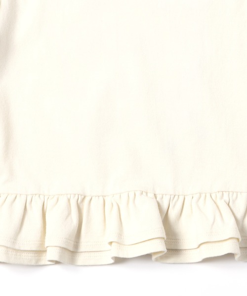 KP（ケーピー）の「【TioTio抗ウィルス加工】リボンアップリケとロゴプリントの天竺長袖Tシャツ(100-130cm)（Tシャツ/カットソー・キッズ・オフホワイト/ラベンダー・110cm/120cm/130cm/100cm）」の6枚目の写真