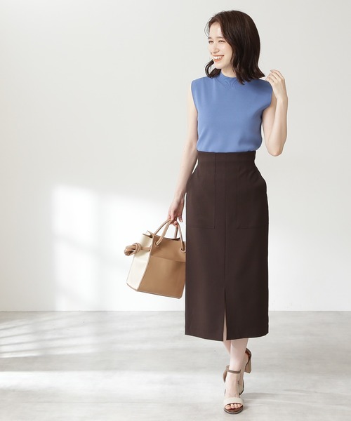 N.（N. Natural Beauty Basic）（エヌエヌナチュラルビューティーベーシック）の「【追加生産】【S Size Line】◆フロントポケットタイトスカート（スカート・レディース・グレー/ダークブラウン/ピンク/グリーン・SMALL/MEDIUM）」の12枚目の写真