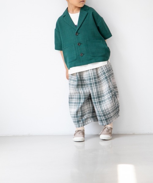 LOWRYS FARM（ローリーズファーム）の「チェックワイドパンツ　956081（その他パンツ・キッズ・オレンジ/グリーン・110cm/120cm/130cm）」の2枚目の写真