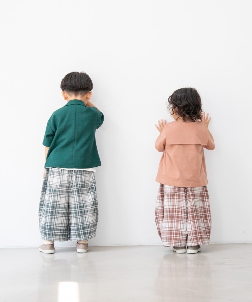 LOWRYS FARM（ローリーズファーム）の「チェックワイドパンツ　956081（その他パンツ・キッズ・オレンジ/グリーン・110cm/120cm/130cm）」の5枚目の写真