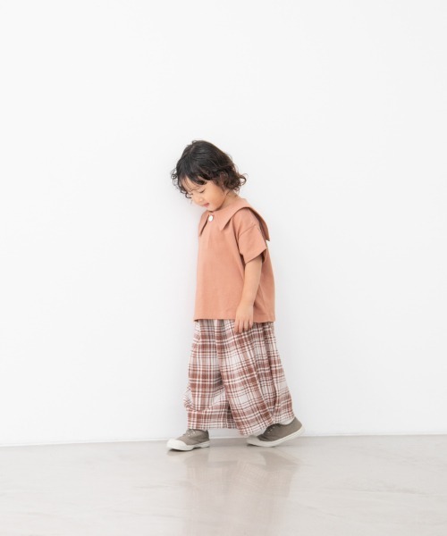 LOWRYS FARM（ローリーズファーム）の「チェックワイドパンツ　956081（その他パンツ・キッズ・オレンジ/グリーン・110cm/120cm/130cm）」の6枚目の写真