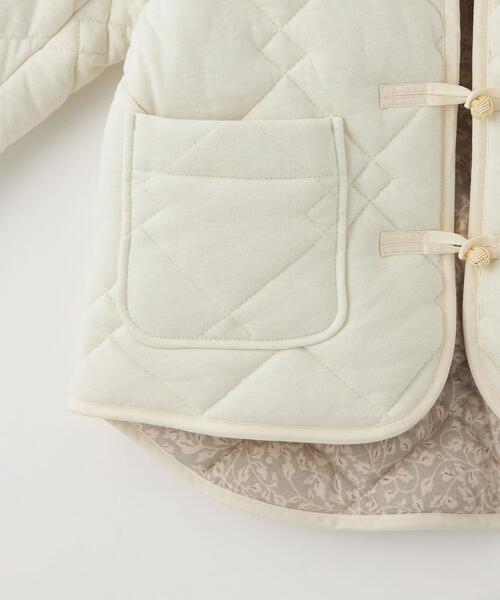 green label relaxing(グリーンレーベルリラクシング)の「TJ キルト カンフーボタン ブルゾン XS110-S120cm -ウォッシャブル-(ブルゾン・キッズ・オフホワイト/ライム・100cm/120cm)」の10枚目の写真