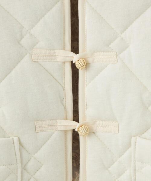 green label relaxing(グリーンレーベルリラクシング)の「TJ キルト カンフーボタン ブルゾン XS110-S120cm -ウォッシャブル-(ブルゾン・キッズ・オフホワイト/ライム・100cm/120cm)」の5枚目の写真