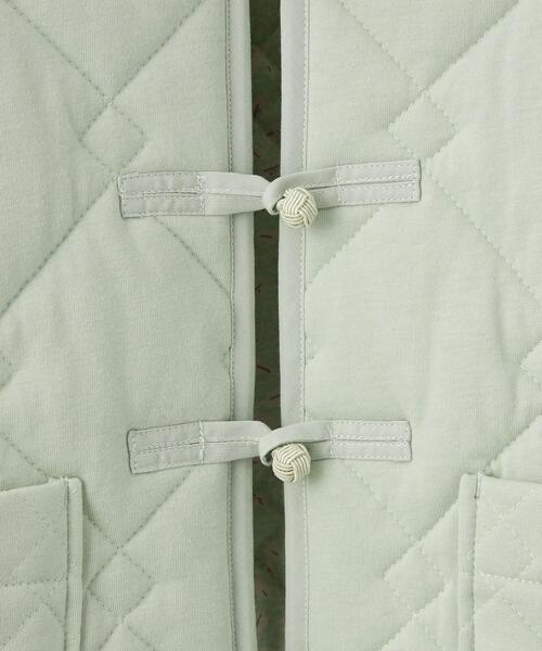 green label relaxing(グリーンレーベルリラクシング)の「TJ キルト カンフーボタン ブルゾン XS110-S120cm -ウォッシャブル-(ブルゾン・キッズ・オフホワイト/ライム・100cm/120cm)」の6枚目の写真