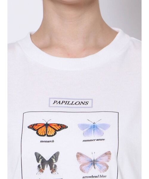 merry jenny（メリージェニー）の「PAPILLONS long Tee（Tシャツ/カットソー・レディース・オフホワイト/ベージュ/カーキ・FREE）」の12枚目の写真