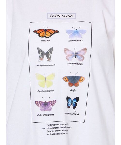 merry jenny（メリージェニー）の「PAPILLONS long Tee（Tシャツ/カットソー・レディース・オフホワイト/ベージュ/カーキ・FREE）」の11枚目の写真