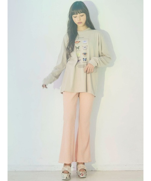 merry jenny（メリージェニー）の「PAPILLONS long Tee（Tシャツ/カットソー・レディース・オフホワイト/ベージュ/カーキ・FREE）」の16枚目の写真