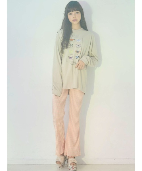 merry jenny（メリージェニー）の「PAPILLONS long Tee（Tシャツ/カットソー・レディース・オフホワイト/ベージュ/カーキ・FREE）」の15枚目の写真