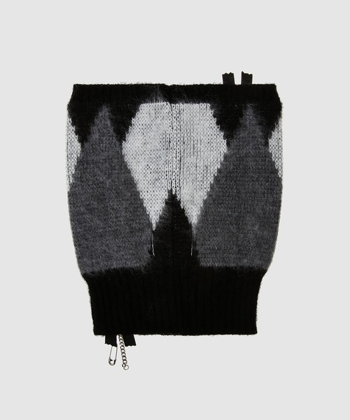 TAKAHIROMIYASHITATheSoloIst.(タカヒロミヤシタザソロイスト)の「argyle neck warmer.(ネックウォーマー/スヌード・メンズ・ブラック系その他・ONESIZE)」の3枚目の写真