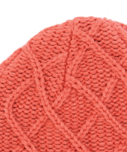 coen（コーエン）の「ケーブル柄ニットワッチ（ニットキャップ/ビーニー・レディース・ナチュラル/シャーベット/ライム/グレー・フリー）」の7枚目の写真