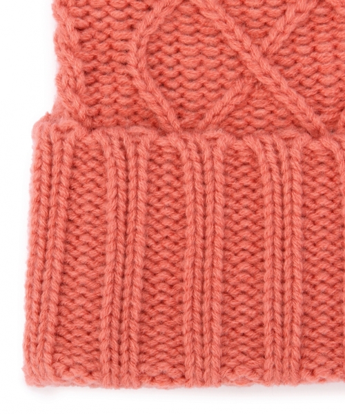 coen（コーエン）の「ケーブル柄ニットワッチ（ニットキャップ/ビーニー・レディース・ナチュラル/シャーベット/ライム/グレー・フリー）」の8枚目の写真