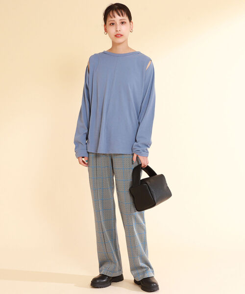 Ray BEAMS（レイビームス）の「Ray BEAMS / レイヤードスリーブ ロングスリーブ Tシャツ（Tシャツ/カットソー・レディース・ブラック/ホワイト/ブルー系その他2・ONE SIZE）」の19枚目の写真